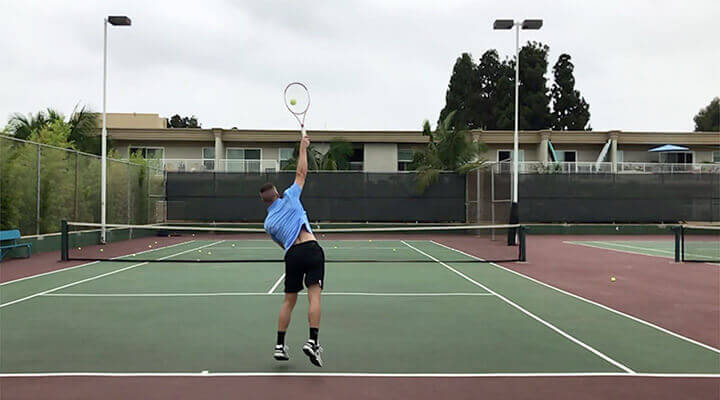 Tennis Players Jump When Serve