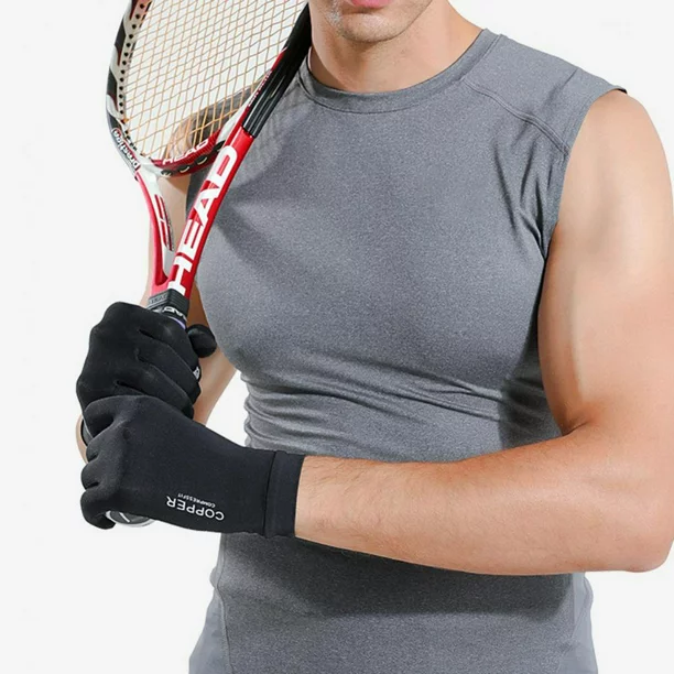 Compression gloves for tennis player